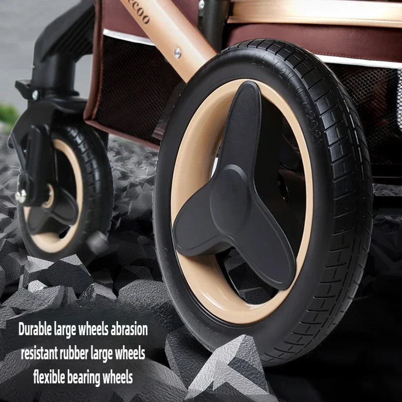 3-in-1 High Landscape Baby Stroller with Two-Way Folding - Chic & Cheery Shopping