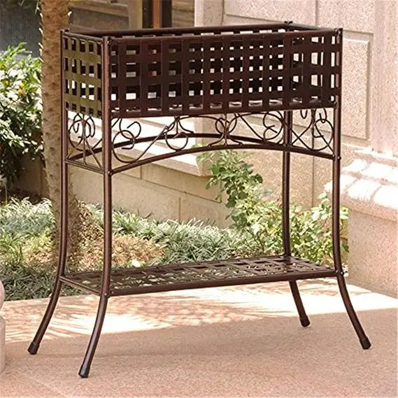 Mandalay Iron Rectangular Plant Stand for Modern Decor - Chic & Cheery Shopping