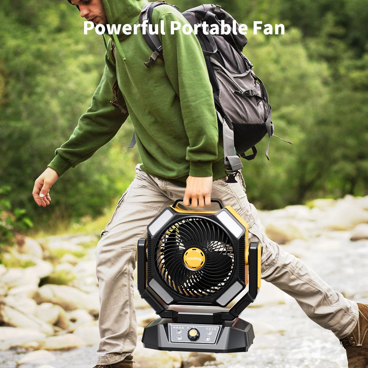 Portable 40000mAh Camping Fan with LED Lantern and Remote - Chic & Cheery Shopping