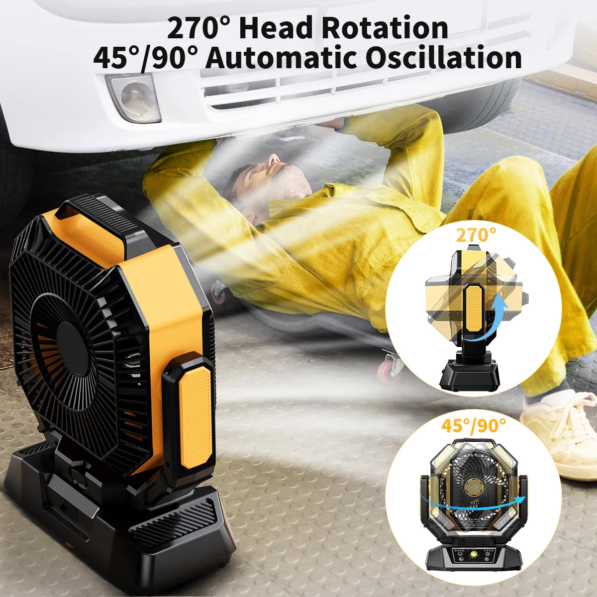 Portable 40000mAh Camping Fan with LED Lantern and Remote - Chic & Cheery Shopping