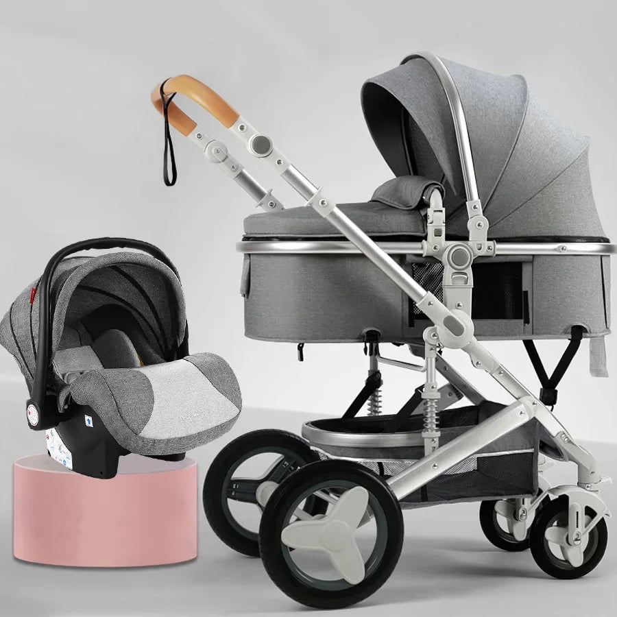 3-in-1 High Landscape Baby Stroller with Two-Way Folding - Chic & Cheery Shopping