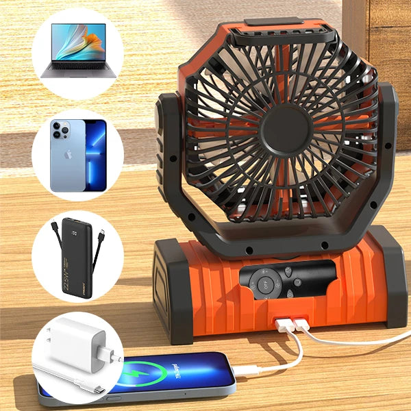 20000mAh High Capacity LED Camping Fan with Hook - Chic & Cheery Shopping