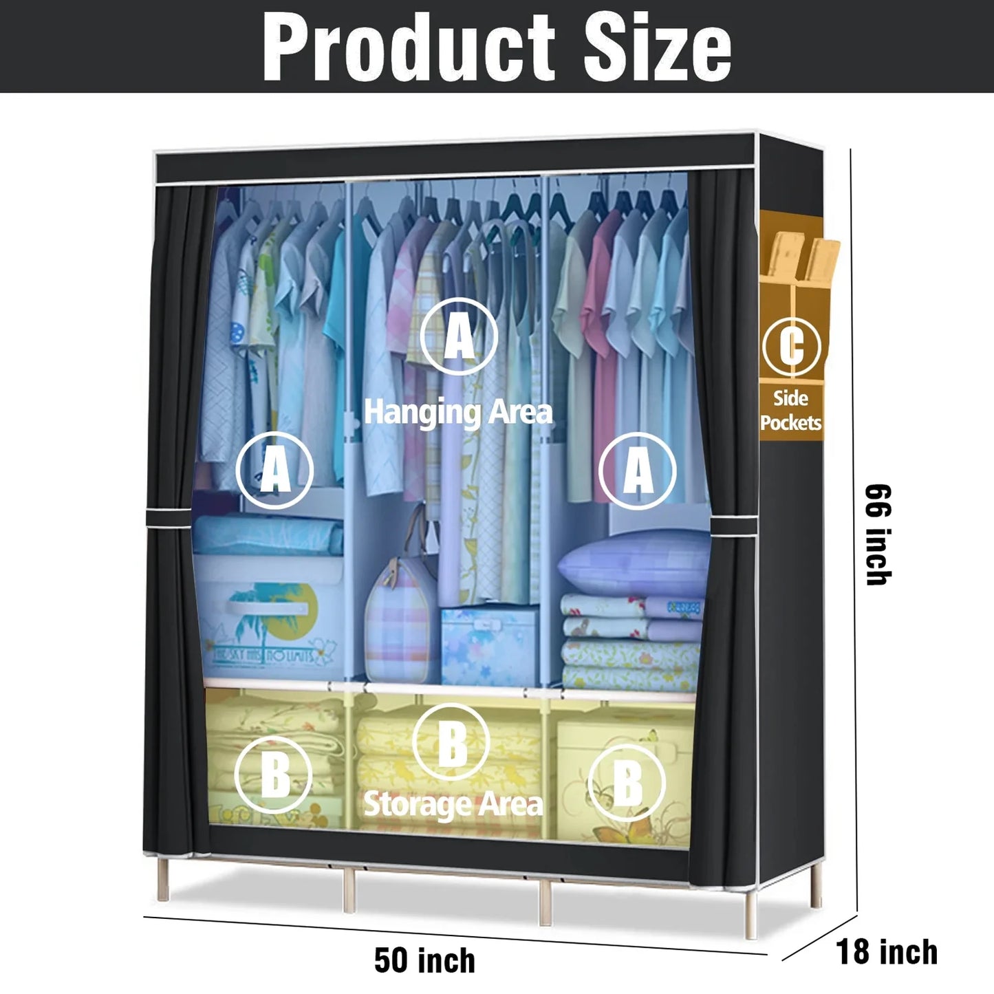 Portable Closet Organizer Rack for Clothes and Shoes - Chic & Cheery Shopping