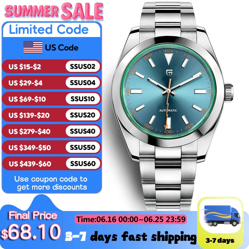 Pagani Design 2024 Z-Blue Men's Automatic Mechanical Watch - Chic & Cheery Shopping