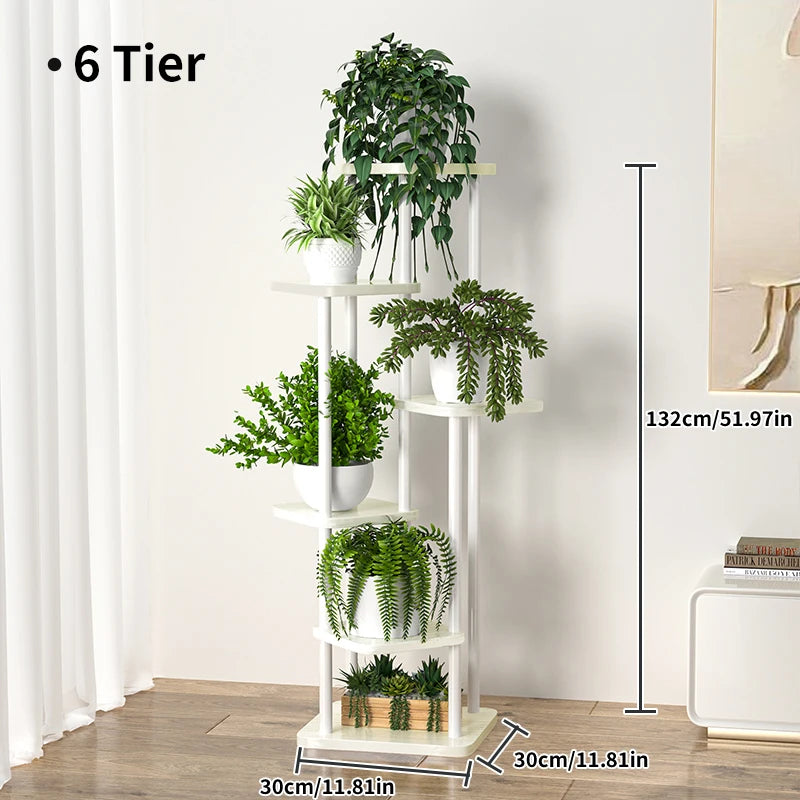 Metal Plant Stand and Flower Shelf Organizer 4 to 6 Tiers - Chic & Cheery Shopping