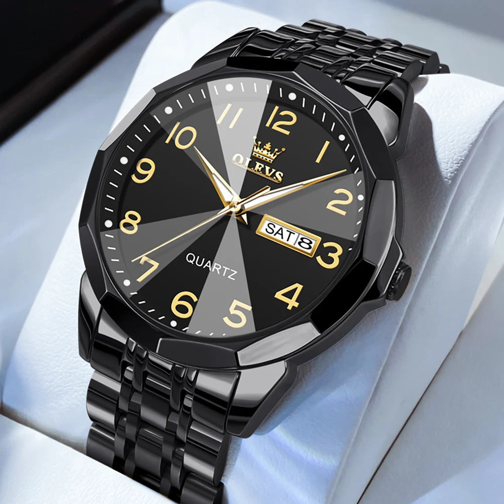 OLEVS Men's Waterproof Quartz Watch with Luminous Features - Chic & Cheery Shopping