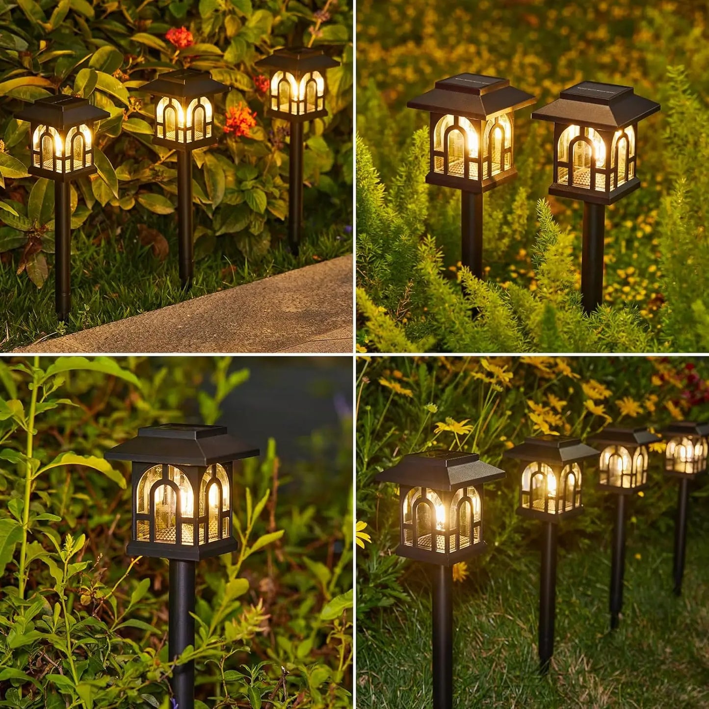 Solar Pathway Lights 6 Pack for Outdoor Yard and Patio - Chic & Cheery Shopping