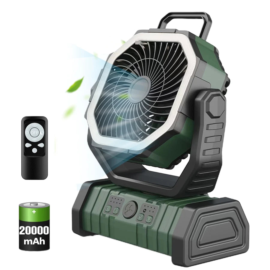 20000mAh High Capacity LED Camping Fan with Hook - Chic & Cheery Shopping
