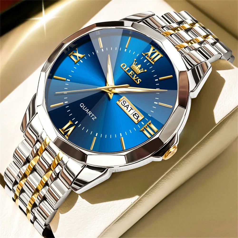 OLEVS Men's Waterproof Quartz Watch with Luminous Features - Chic & Cheery Shopping