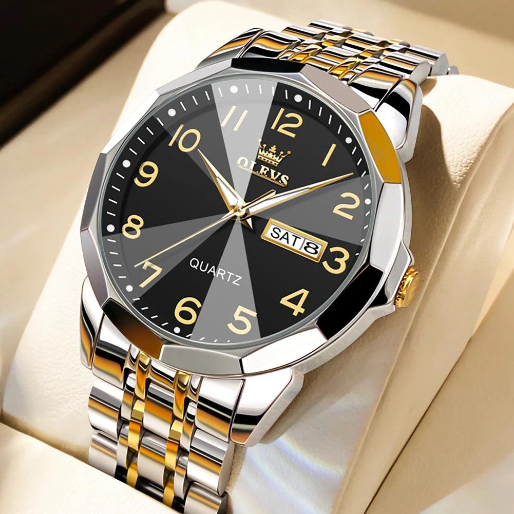 OLEVS Men's Waterproof Quartz Watch with Luminous Features - Chic & Cheery Shopping