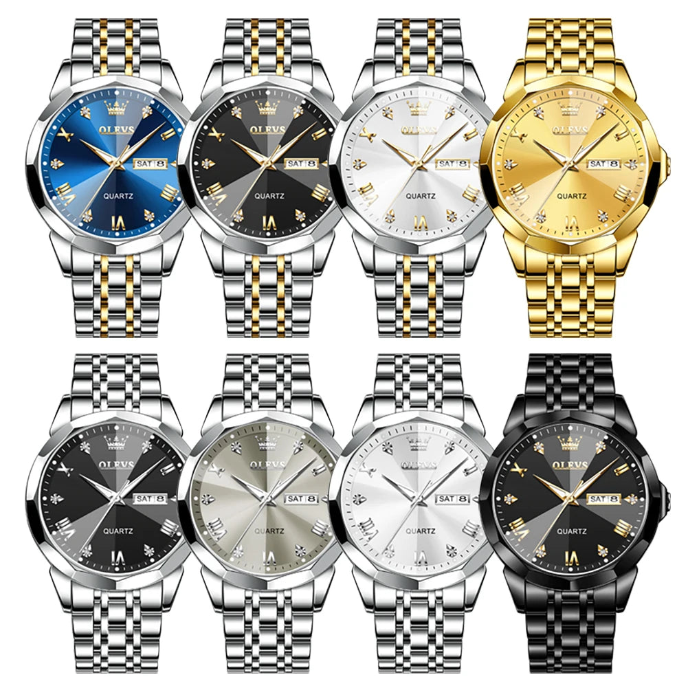 OLEVS Men's Waterproof Quartz Watch with Luminous Features - Chic & Cheery Shopping