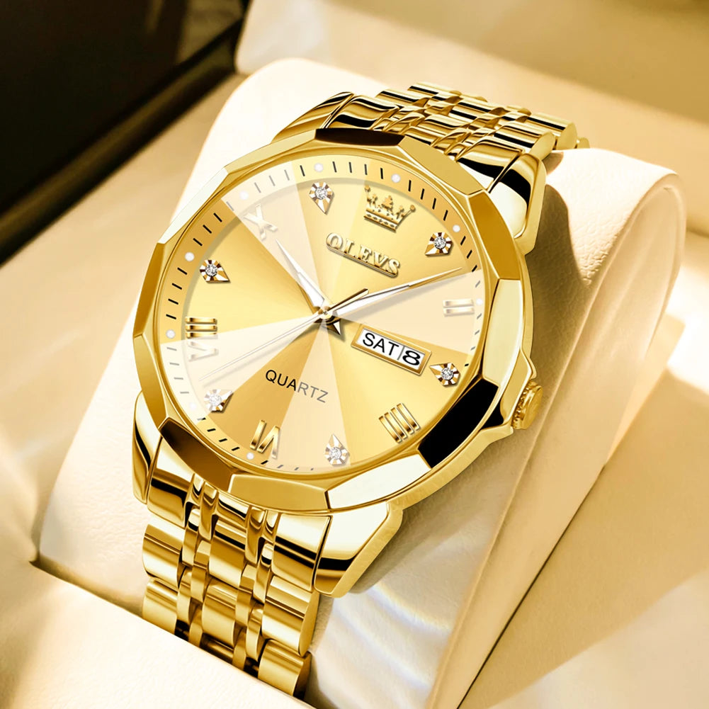 OLEVS Men's Waterproof Quartz Watch with Luminous Features - Chic & Cheery Shopping