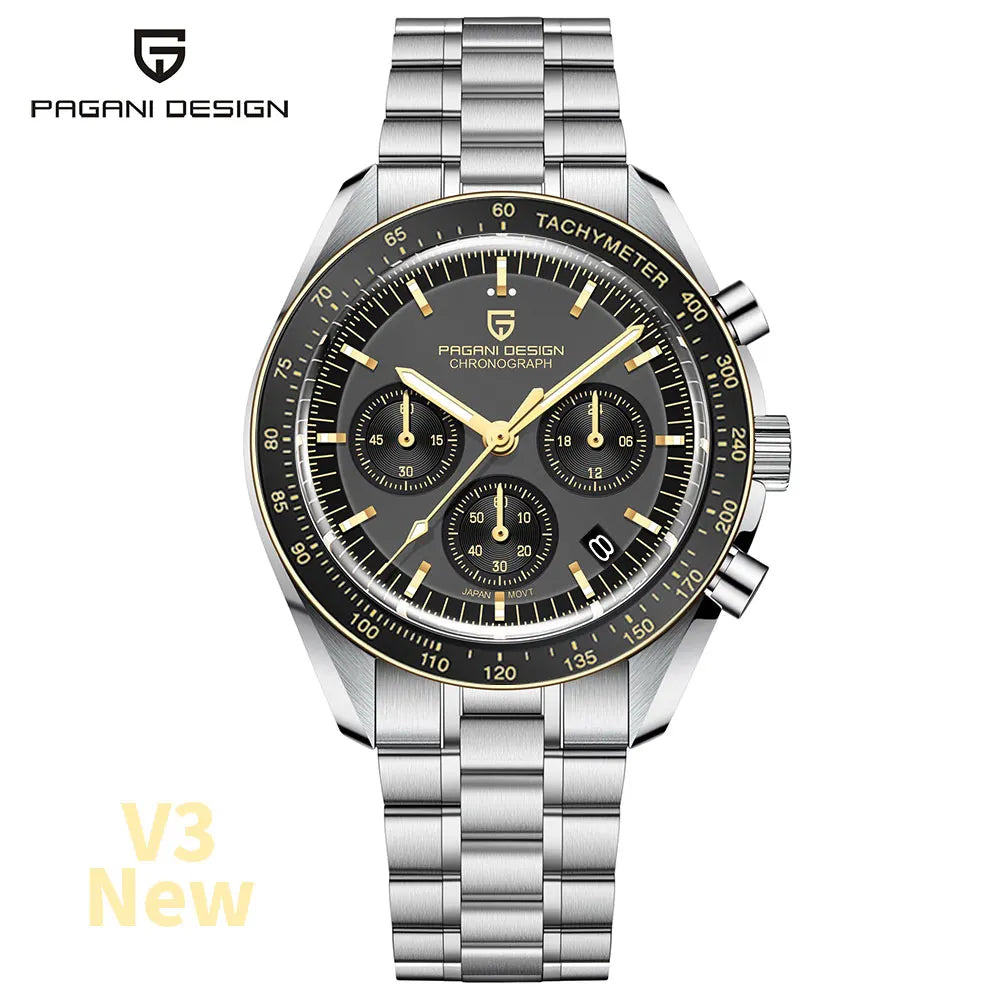 Pagani Design 2025 New Moon Luxury Quartz Men's Watch - Chic & Cheery Shopping