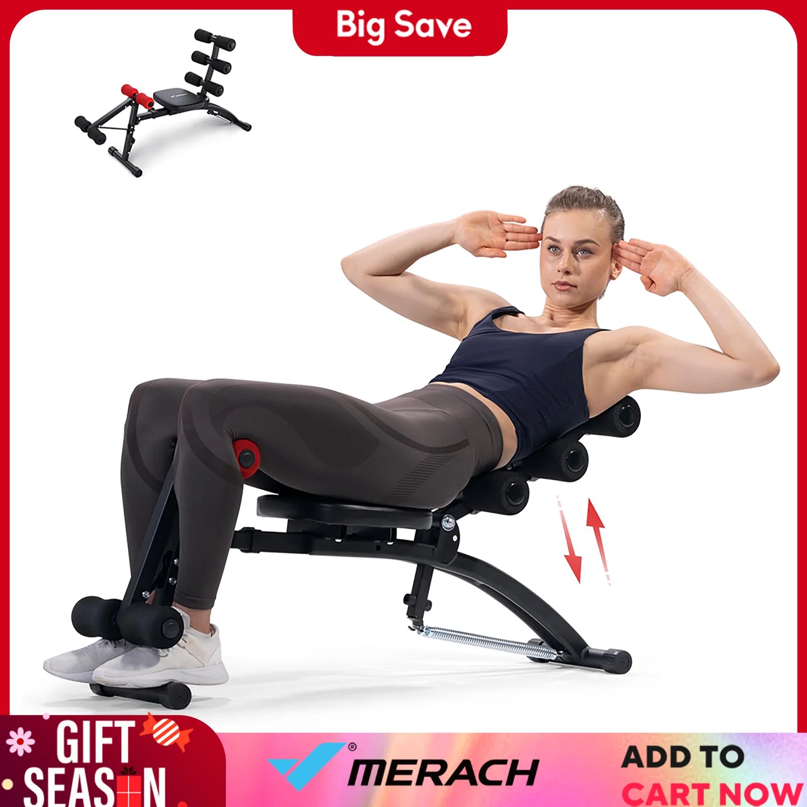 Merach Adjustable Ab Trainer Bench for Home Workouts - Chic & Cheery Shopping