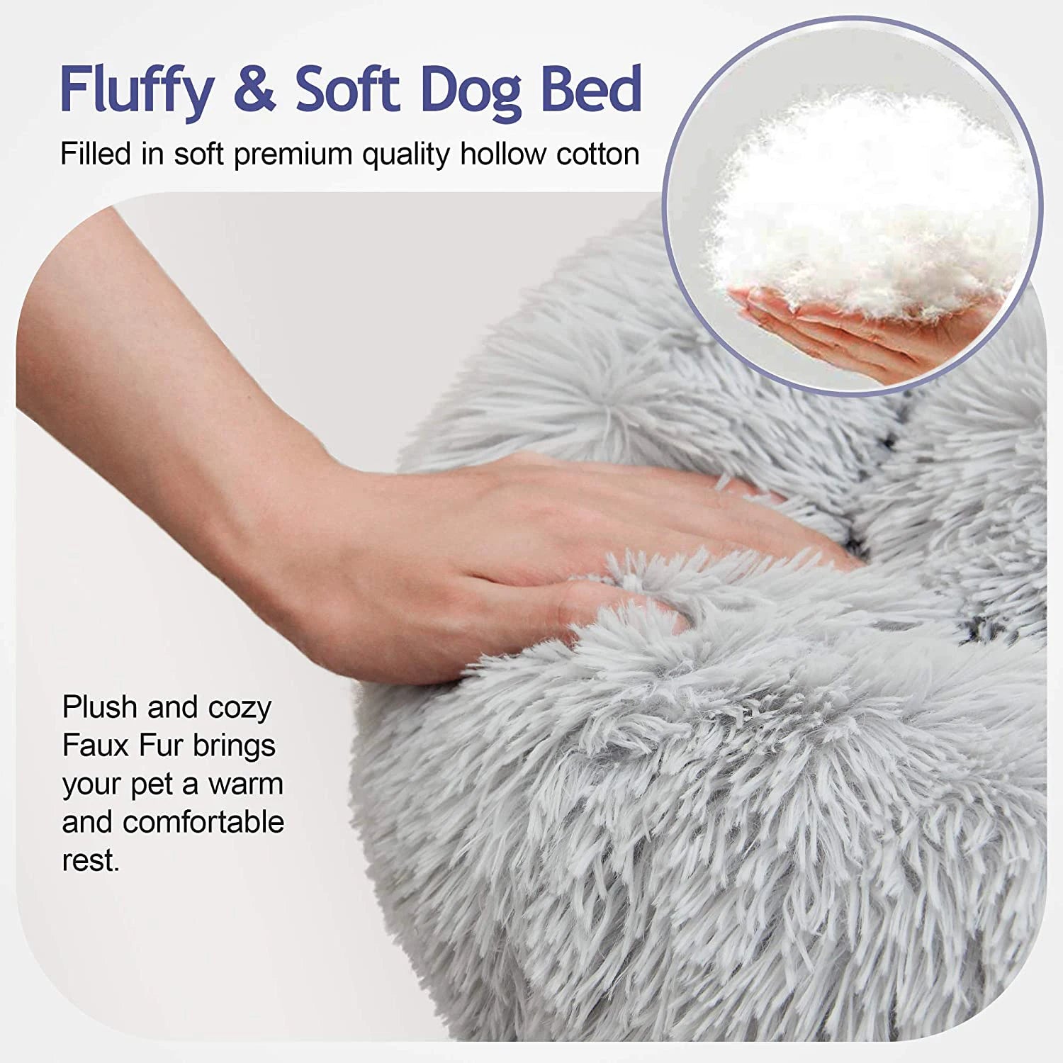 Warm Plush Donut Dog Bed for Small and Large Pets - Chic & Cheery Shopping