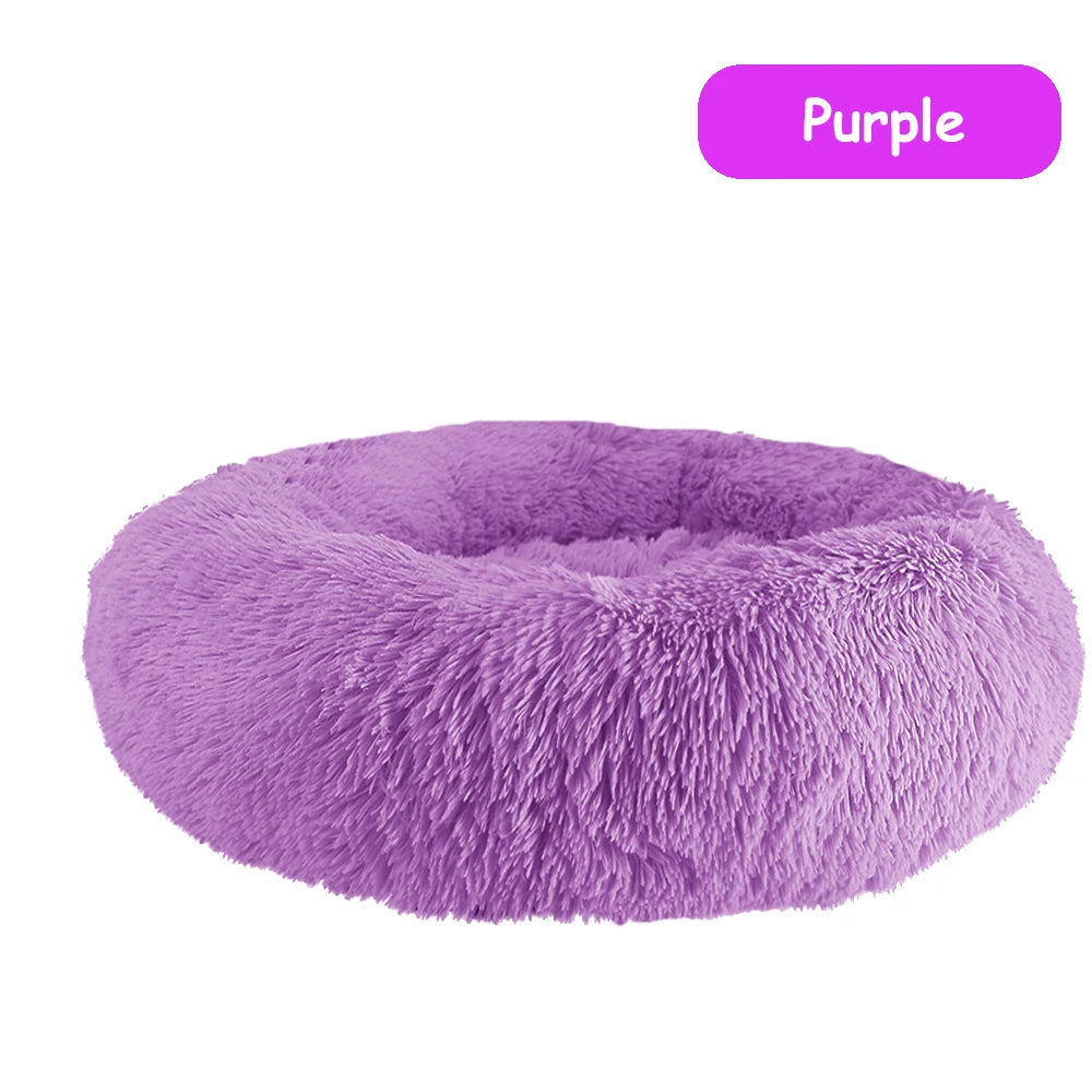 Warm Plush Donut Dog Bed for Small and Large Pets - Chic & Cheery Shopping