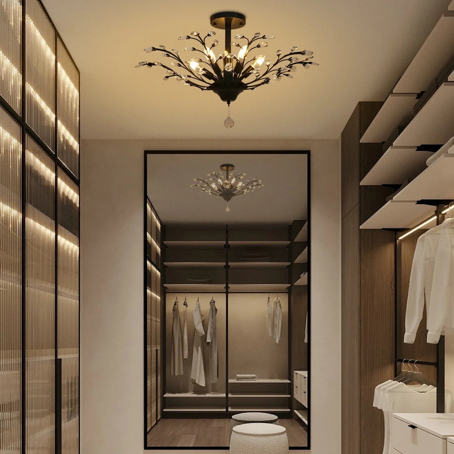 5-Light Vintage Crystal Chandelier for Home Decor - Chic & Cheery Shopping