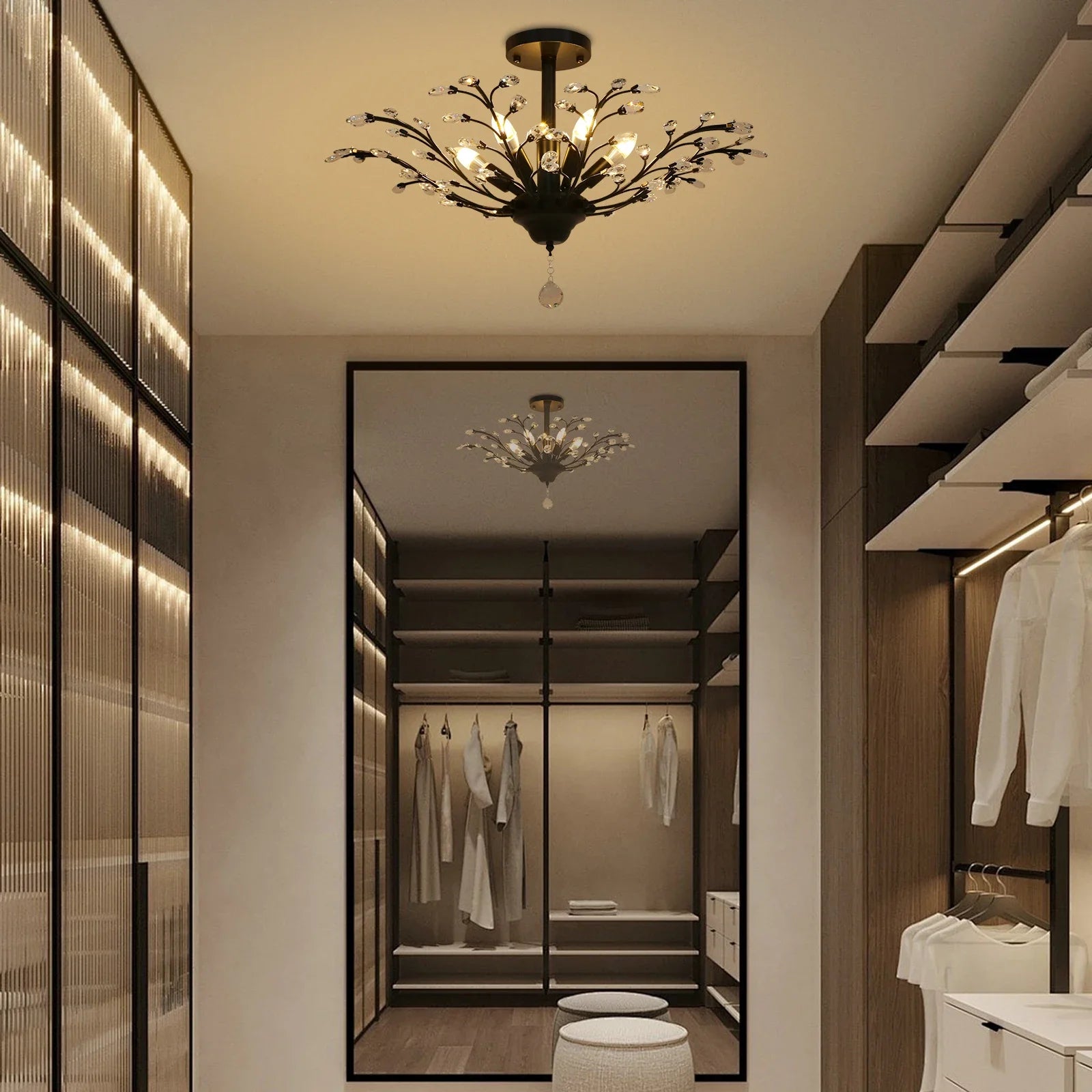 5-Light Vintage Crystal Chandelier for Home Decor - Chic & Cheery Shopping