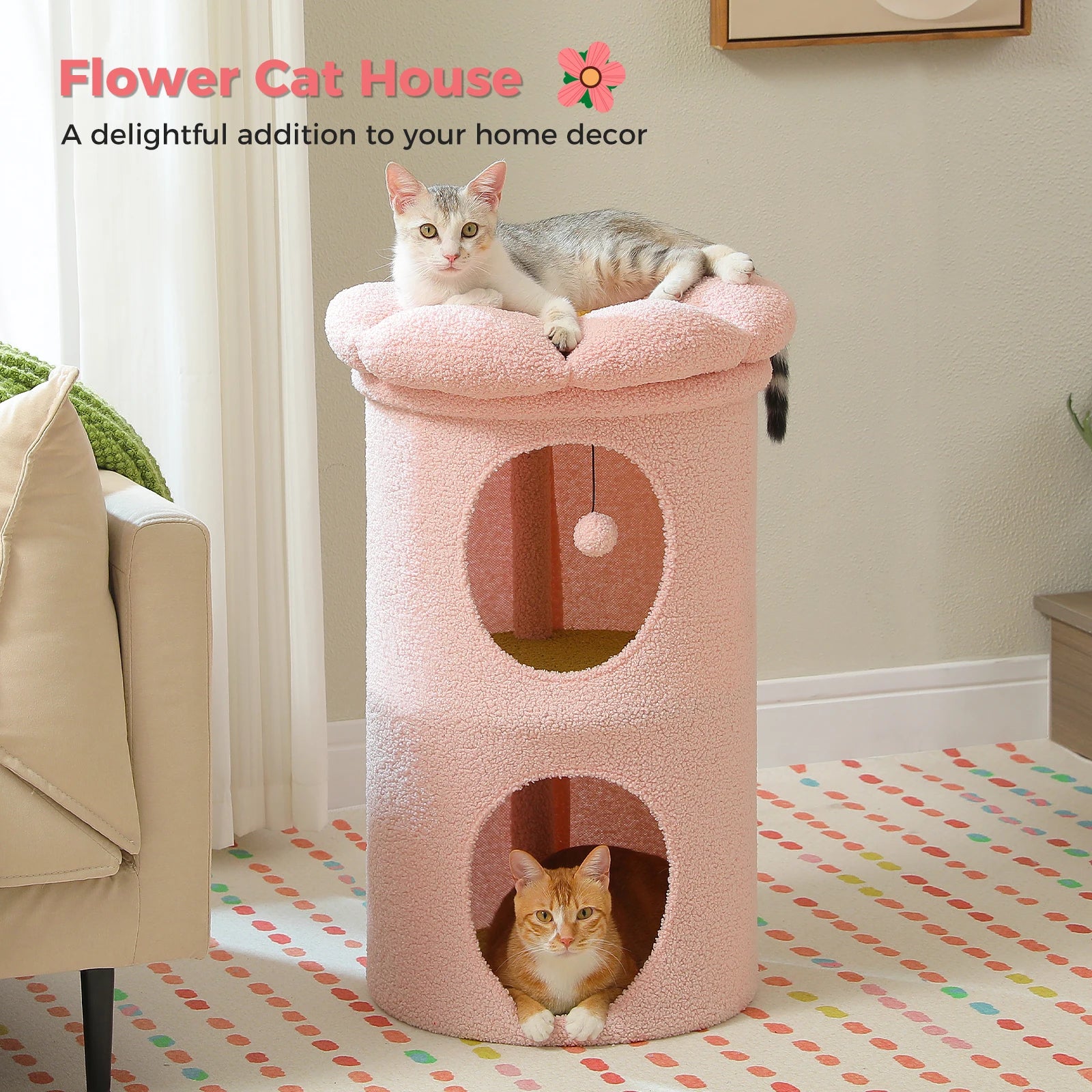 Double Deck Cat House with Cozy Condos and Luxury Perch - Chic & Cheery Shopping