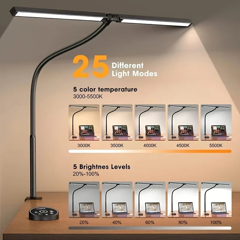 LED Desk Lamp with 5 Color Dimming for Home Office - Chic & Cheery Shopping