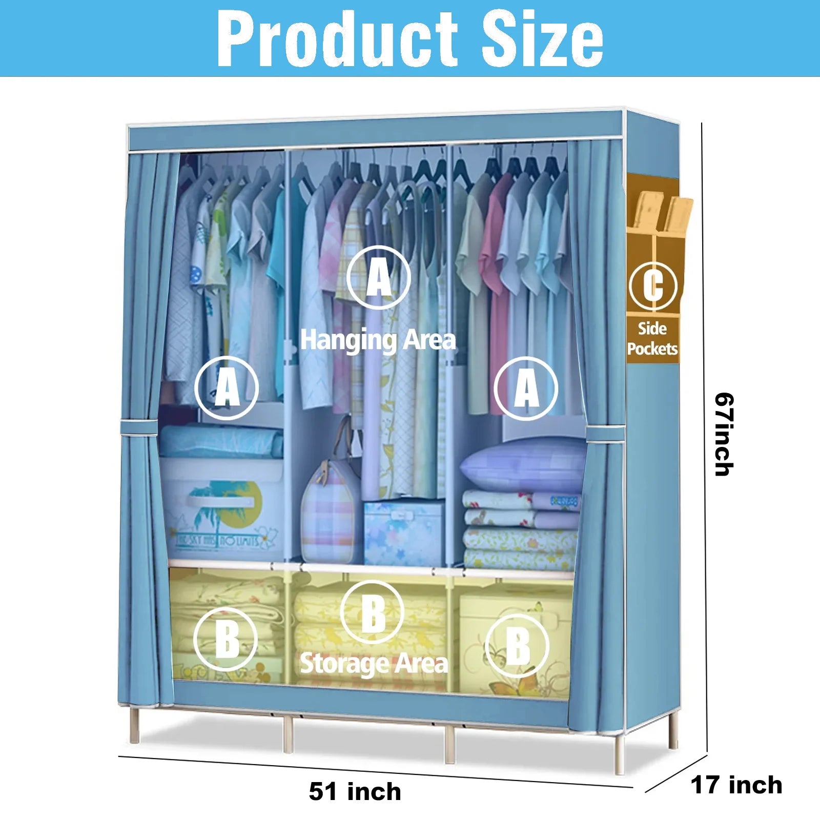 Portable Closet Organizer Rack for Clothes and Shoes - Chic & Cheery Shopping