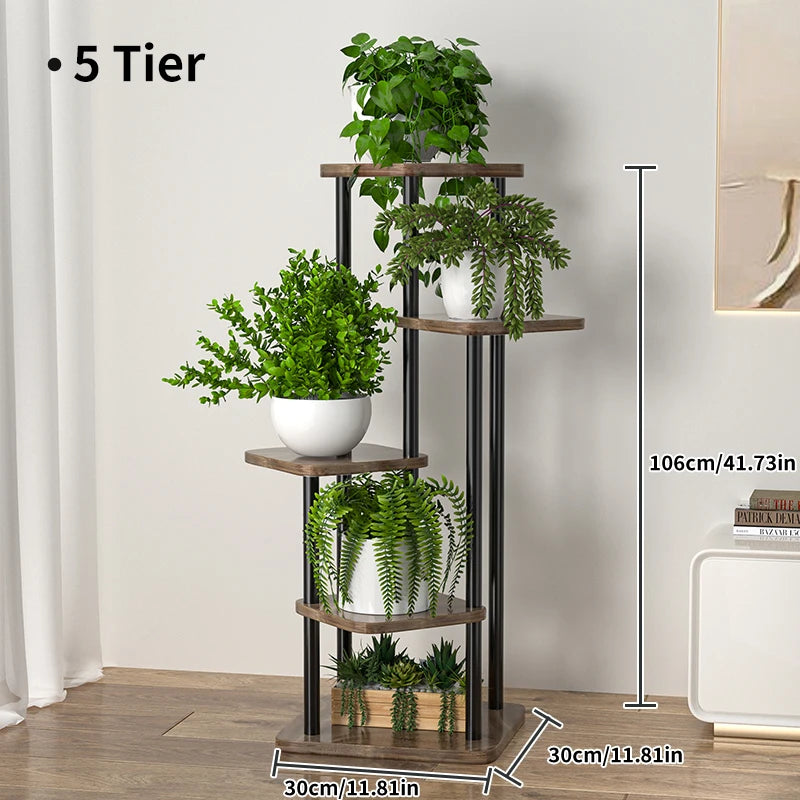 Metal Plant Stand and Flower Shelf Organizer 4 to 6 Tiers - Chic & Cheery Shopping