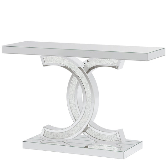 Tribesigns Modern Gold Entryway Table with Faux Marble Top - Chic & Cheery Shopping