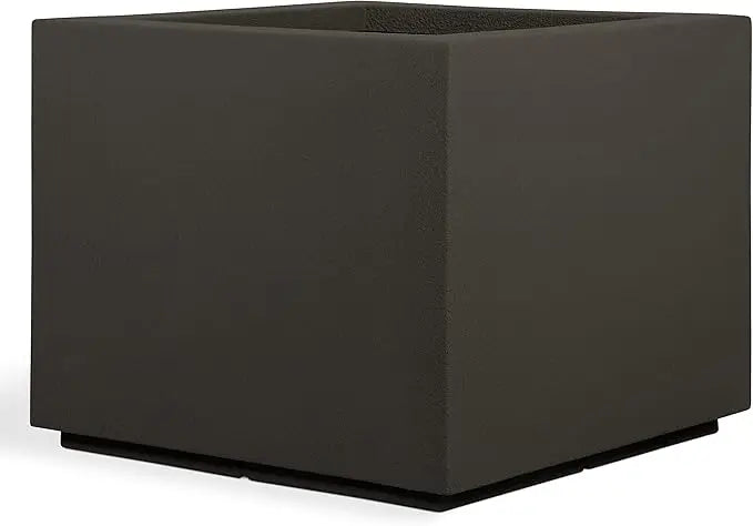 PolyStone Monterray Modern Square Planter 23 Inch Sandstone - Chic & Cheery Shopping