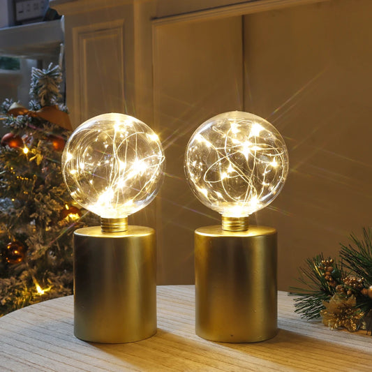 Gold Cordless Table Lamps Set for Home Decor and Events - Chic & Cheery Shopping