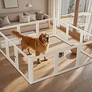 Citylife Clear Dog Playpen with Door for Indoor Outdoor Use - Chic & Cheery Shopping