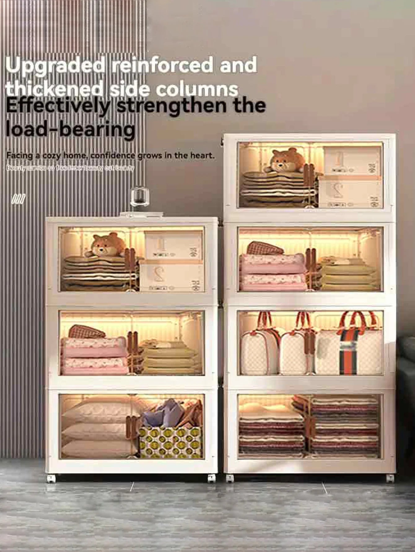 Large Collapsible Plastic Storage Bins with Lids and Wheels - Chic & Cheery Shopping