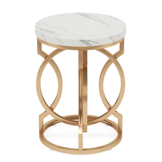 Tribesigns Modern Round End Table with Unique O Shaped Base - Chic & Cheery Shopping