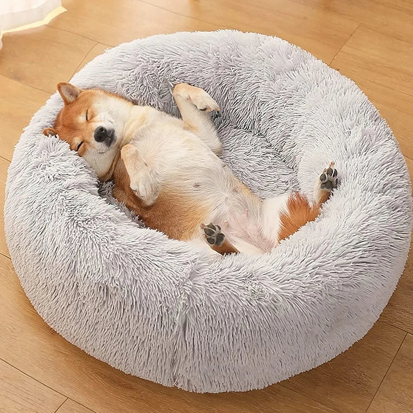 Warm Plush Donut Dog Bed for Small and Large Pets - Chic & Cheery Shopping