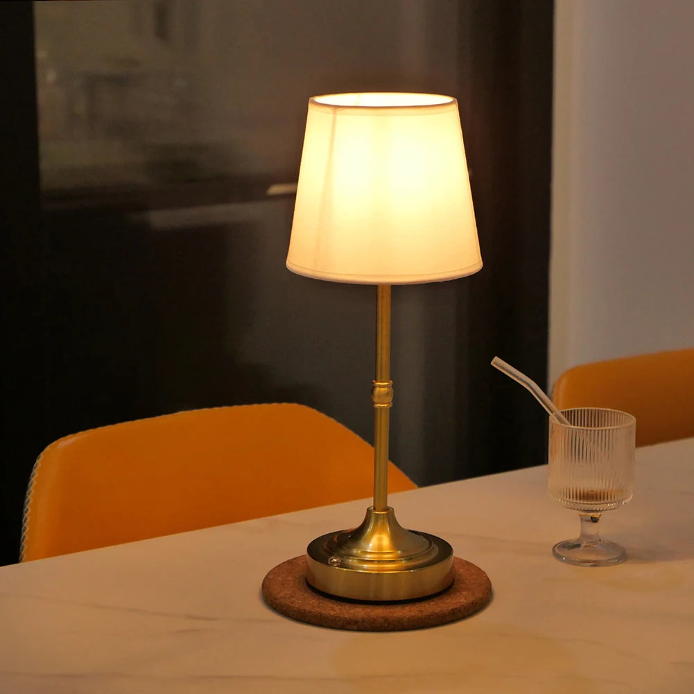 Dimmable Rechargeable Metal Table Lamp for Bedroom Atmosphere - Chic & Cheery Shopping