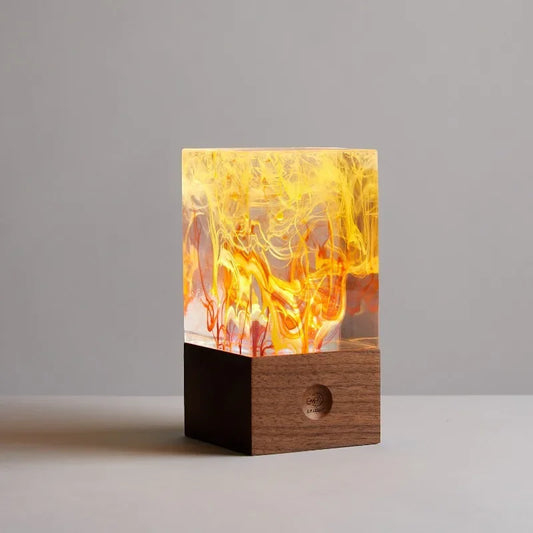 Dimmable EP Light Resin Wood Handmade Night Lamp - Chic & Cheery Shopping