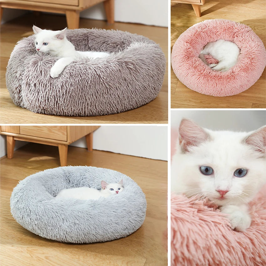 Warm Plush Donut Dog Bed for Small and Large Pets - Chic & Cheery Shopping