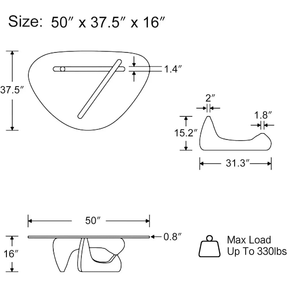 Vintage Triangular Glass Coffee Table with Wood Base - Chic & Cheery Shopping
