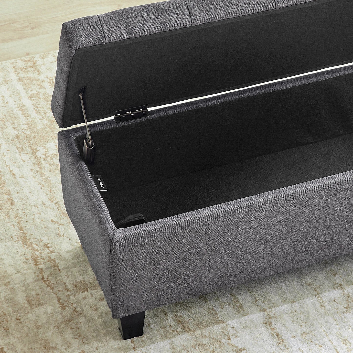 Redlife 42 Inch Tufted Storage Ottoman Bench for Home - Chic & Cheery Shopping