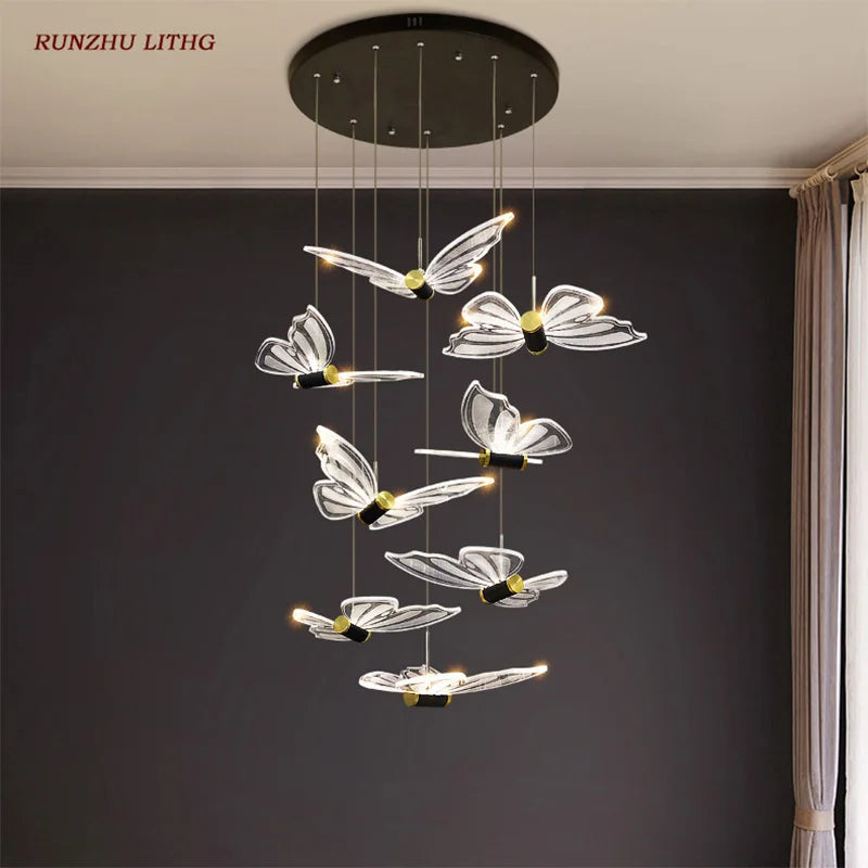 Butterfly Chandelier Bedroom Lamp Creative LED Pendant Light - Chic & Cheery Shopping