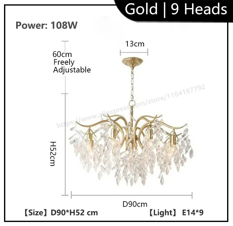 Luxury Crystal Chandelier for Living Room and Bedroom - Chic & Cheery Shopping