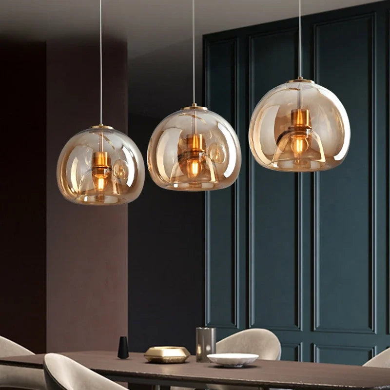 Modern Minimalist Glass Ceiling Light for Dining Room - Chic & Cheery Shopping