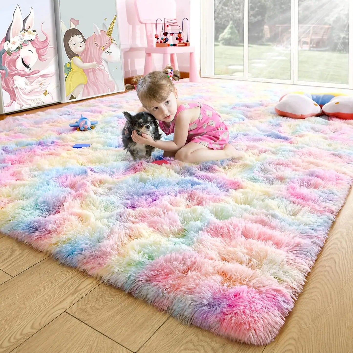Fluffy Kids Rug Soft Non Slip Fuzzy Living Room Carpet - Chic & Cheery Shopping