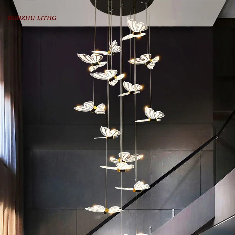 Butterfly Chandelier Bedroom Lamp Creative LED Pendant Light - Chic & Cheery Shopping