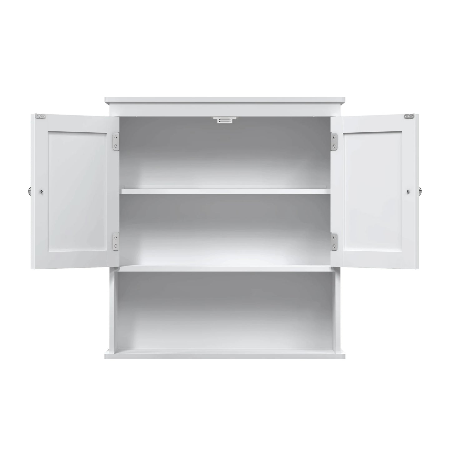 White Wall Mounted Bathroom Cabinet with Adjustable Shelf - Chic & Cheery Shopping