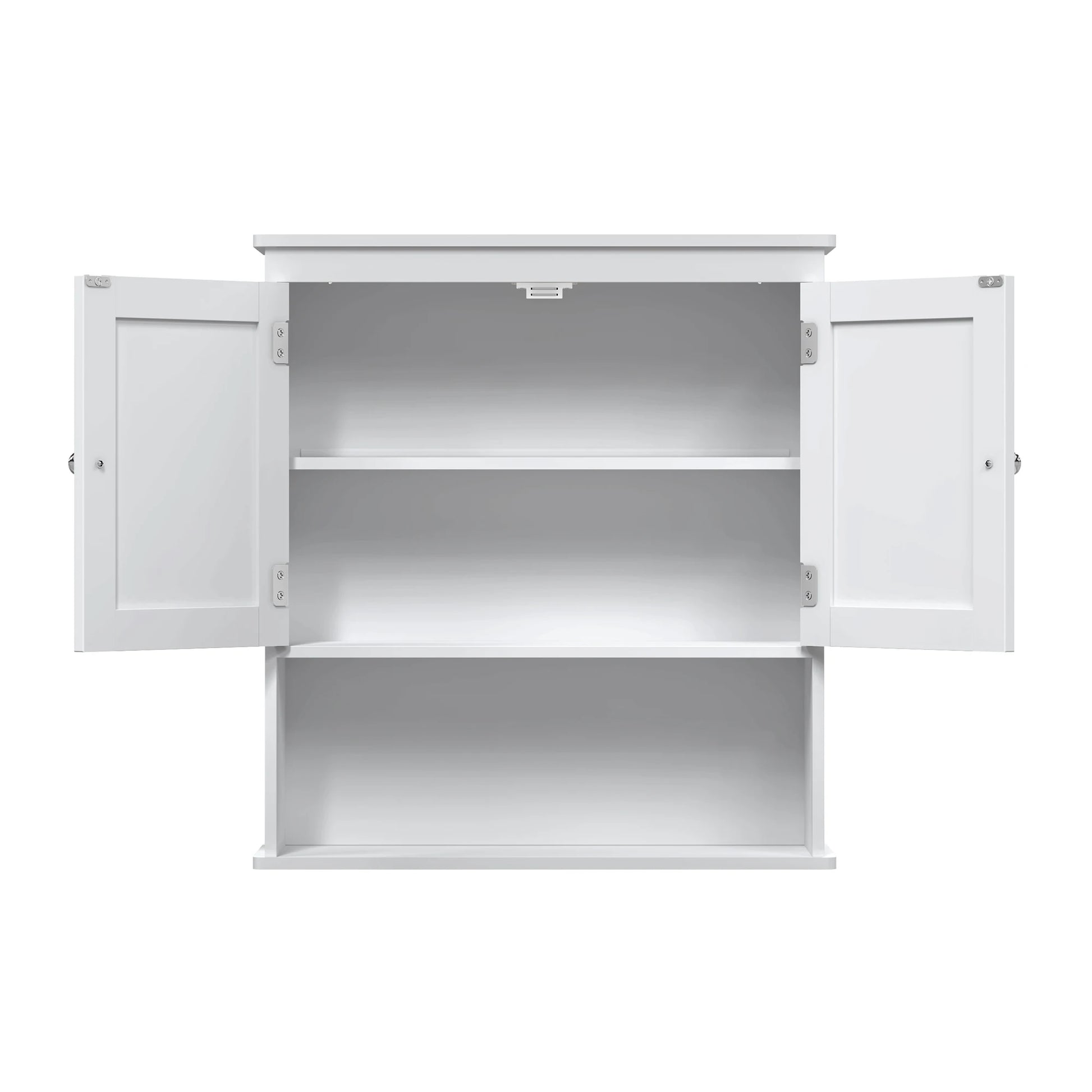 White Wall Mounted Bathroom Cabinet with Adjustable Shelf - Chic & Cheery Shopping