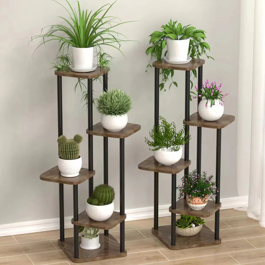 Metal Plant Stand and Flower Shelf Organizer 4 to 6 Tiers - Chic & Cheery Shopping