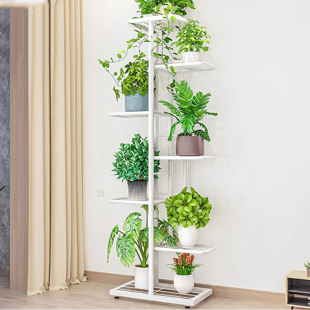 7 Tier Metal Plant Stand for Indoor and Outdoor Display - Chic & Cheery Shopping