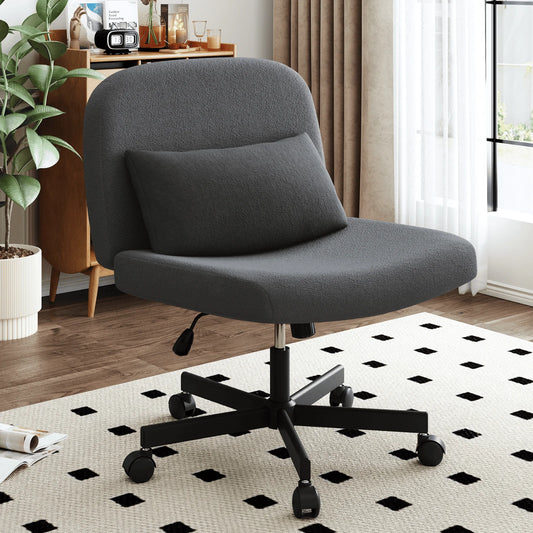Massage Cross Leg Office Chair with Double Layer Cushion - Chic & Cheery Shopping