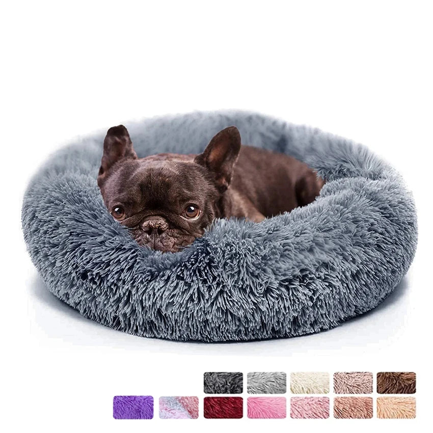 Warm Plush Donut Dog Bed for Small and Large Pets - Chic & Cheery Shopping