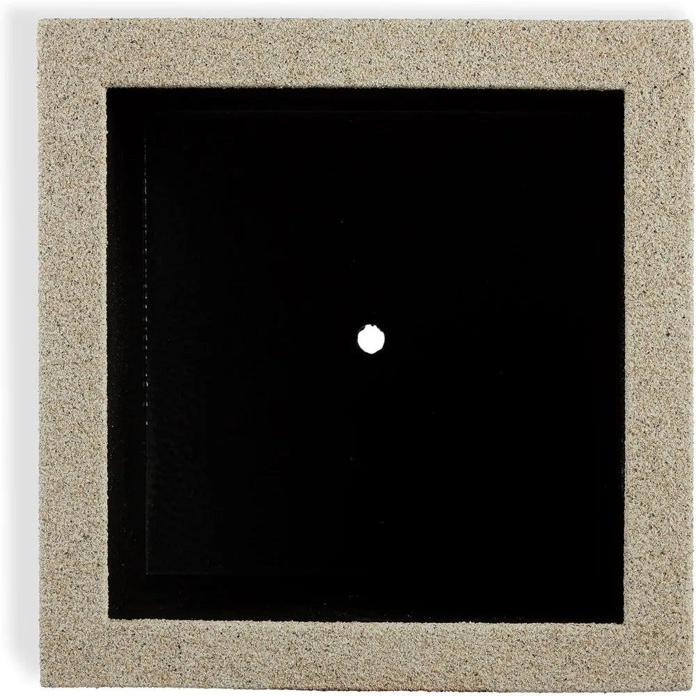 PolyStone Monterray Modern Square Planter 23 Inch Sandstone - Chic & Cheery Shopping